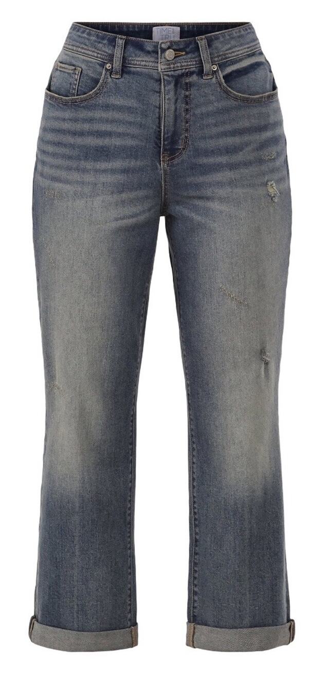 Time and Tru Women's Size 18 Relaxed Boyfriend Jeans High Rise Stretch NWT Blue
